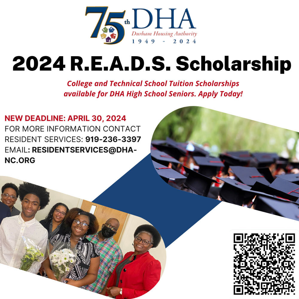 READS Scholarship flyer, all information as listed below.