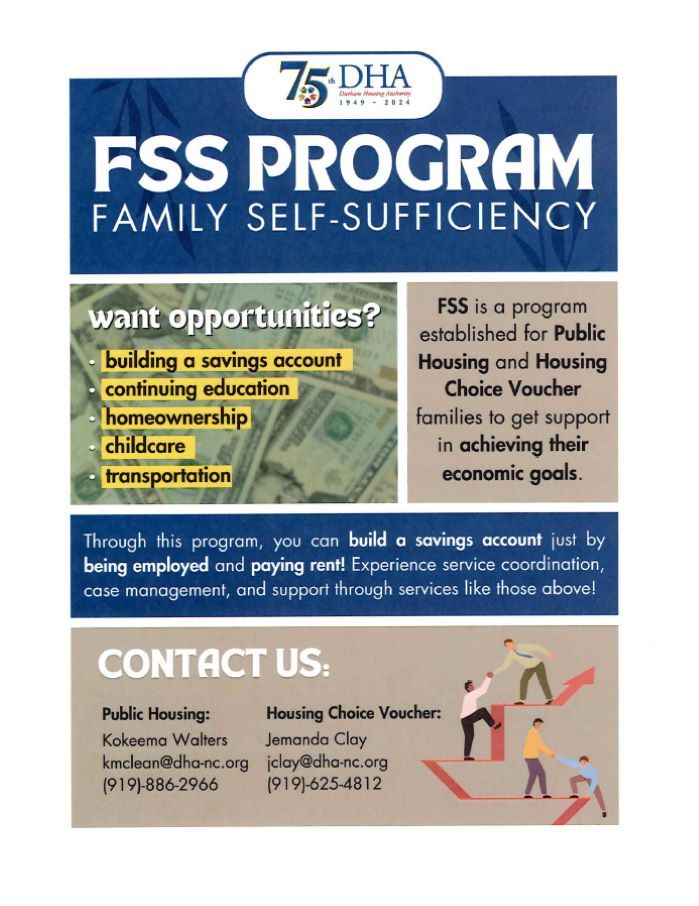 New FSS Program Flyer, all information as listed below.