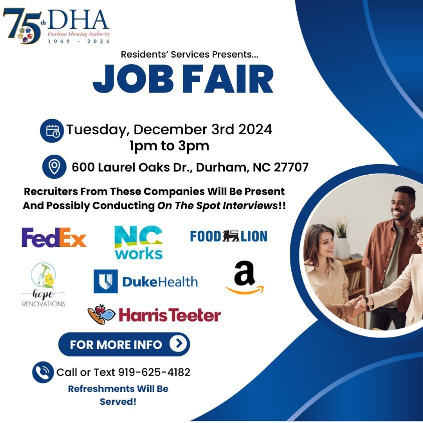 Job Fair Flyer, all information as listed below.