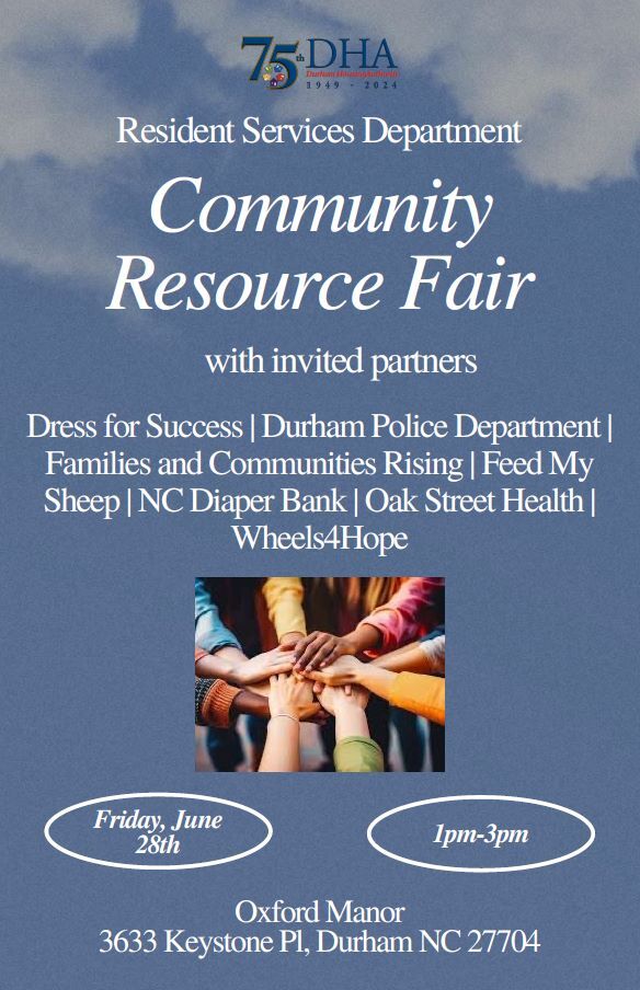 Community Resource Fair Flyer, all information as listed below.