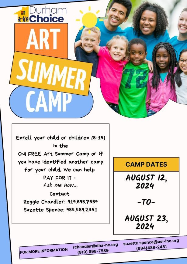 Colorful Kids Summer Camp Flyer, all information as listed below.