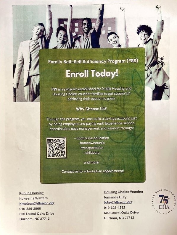 FSS Enroll Flyer, all information as listed below.