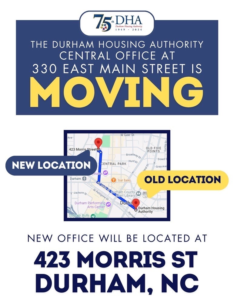 Office Location Moving Flyer, all information as listed above.