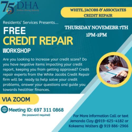 Free Credit Repair Flyer, all information as listed below.