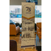 A Durham Housing Authority pop up banner with the words Celebrating 75 years of services in the City of Durham.